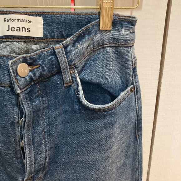 Reformation SERENA HIGH WAIST SKINNY JEANS IN KASAI button fly 24 - Picture 5 of 10